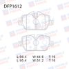 Фото Колодки тормозные дисковые Double Force 34216767145 34216767146 34216777240 342 Double Force DFP1612 Double Force