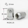 Фото Гайка M12X1,25 35мм Конус,закрытая кл19мм Хром SDS Exclusive FPA00011CHX SDS Exclusive