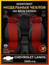 Фото Авточехлы для Chevrolet Lanos с 2005-н.в. седан Задняя спинка 40 на 60, сиденье единое. В �задних спинках Горбы Avtolider1 CH030301EC06RRED Avtolider1