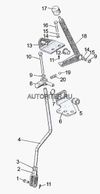 Фото Рычаг управления раздаточной коробкой (для однорычажной КП) МТЗ-80 МТЗ 9521802015 МТЗ