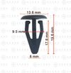 Фото Клипса (пистон) обшивки дверей, багажника VW Golf 98--, Passat -92, Polo -94 Avers 801867299 Avers