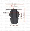 Фото Клипса (пистон) брызговиков, подкрылков Toyota, Lexus Avers 9018906013 Avers