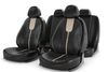Фото Авточехлы универсальные экокожа черно-бежевые (11 предм.) Gals CARFASHION CarFashion 11060 CarFashion