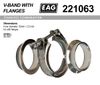 Фото Хомут глушителя V-Band 63мм/2.5"" к-т (с фланцами SS304) EAG 221063 EAG
