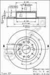 Фото ДИСК ТОРМОЗНОЙ ALFA ROMEO 166 (936_) 2.4 JTD (936AXD01, 936AXC00) 2003-2007 Brembo 08676811 Brembo