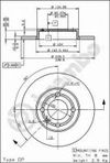 Фото Торм.диск передний (не вент. с винтами) VOLKSWAGEN Brembo 08678510 Brembo