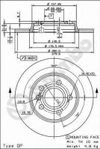 Фото Торм.диск задний (не вент.) VOLKSWAGEN Caravelle ( Brembo 08728814 Brembo