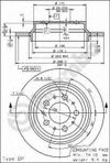 Фото Диск тормозной задн VOLVO: S60 00-, V70 XC 00-, XC Brembo 08776511 Brembo