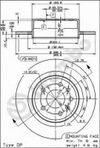 Фото Диск тормозной задн SAAB: 9-5 97-, 9-5 универсал 98- Brembo 08830511 Brembo