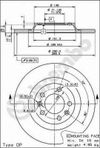 Фото Диск тормозной задн PEUGEOT: 407 04-, 407 SW 04-, 407 купе 05-, 607 00- Brembo 08868210 Brembo