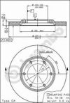 Фото ДИСК ТОРМОЗНОЙ NISSAN PATROL GR IV (Y60, GR) 01/86-02/98 / NISSAN PATROL GR V WA Brembo 09519410 Brembo