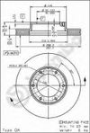 Фото Диск тормозной передн TOYOTA: DYNA 150 c бортовой платформой 85-88, DYNA 150 c бортовой платформой 9 Brembo 09684410 Brembo