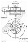 Фото Диск тормозной SUBARU IMPREZA Saloon (GC) (08/92-12/00) F / SUBARU IMPREZA Estate (GF) (08/92-12/00) F / Brembo 09687710 Brembo