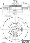 Фото Диск тормозной передний FR2/EVOQUE 2.2D Brembo 09A42711 Brembo