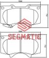 Фото Колодки тормозные дисковые пер Toyota Land Cruiser Prado 3.0 2009-, Toyota Land Cruiser Prado 4.0 2003-2009, Segmatic SGBP2564 Segmatic