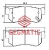 Фото Колодка торм диск зад Ssangyong Kyron 2.0 2005-, Ssangyong Actyon 2.0 2005-, Ssangyong Rexton 2.7 2 Segmatic SGBP2634 Segmatic