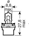 Фото Лампа  12V  3,0W OSRAM B10d безцокольная с патроном (панель приборов) коричн. Osram 64122MF Osram