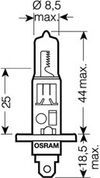 Фото 355 Лампа накаливания, фара дальнего света; лампа нака Osram 64150D Osram
