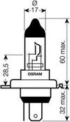 Фото Лампа накаливания, основная фара, лампа накаливани Osram 64185 Osram