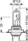 Фото Лампа фары H7 65W 1шт увеличенная мощность! Osram 64218 Osram