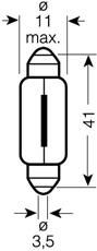 Фото Лампа 10W 24V SV8.5-8 софитная Osram 6429 Osram