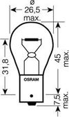 Фото Лампа P21W 12В 21Вт (BA15s) ORIGINAL LINE (блистер 2шт.) OSRAM Osram 750602B Osram