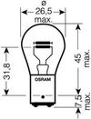 Фото Лампа А12-21-5 двухконтактная (12V P21/5W) BA15d (к-кт 2шт.), OSRAM Osram 752802B Osram