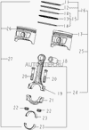 Фото Палец поршня двигателя Geely E020100403 Geely