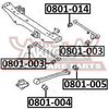 Фото Сайлентблок рычага подвески передний SUBARU FORESTER SF 1997-2002 Asva 0801004 Asva