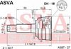 Фото К-кт ШРУСа наружный DAIHATSU CHARADE G200 MT Asva DH18 Asva