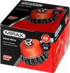 Фото MIRAX 65 мм, жгутированная стальная проволока 0.5 мм, чашечная щетка-крацовка для УШМ (35104-065) Mirax 35104065 Mirax