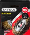 Фото MIRAX 100 мм, витая стальная латунированная проволока 0.3 мм, щетка дисковая для УШМ (35141-100) Mirax 35141100 Mirax