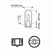 Фото ЛАМПА 12V W5W T10W W2.1X9.5D БЛИСТЕР (2ШТ.) PHILIPS Philips 12040VPB2 Philips