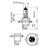 Фото Лампа галоген 12V H4 60/55W "X-treme Vision" Philips Philips 12342XVB1 Philips