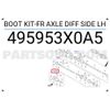 Фото Пыльник шруса внутреннего левого привода Ceed JD/Cerato YD Hyundai-Kia 495953X0A5 Hyundai-Kia