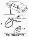 Фото Зеркало механическое левое Daewoo  96082859 Daewoo 96082859 Daewoo