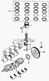 Фото Вкладыши коренные (0.50) Nexia/AVEO/Lacetti/CRUZE(комплект) Daewoo NP1021 Daewoo