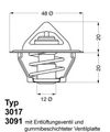 Фото W3017 87D2_ТЕРМОСТАТ  DAEWOO LANOS NEXIA NUBIRA ESPERO 1 4 1 8 95 Wahler 301787D2 Wahler