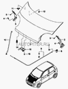Фото Петля капота R DAEWOO MATIZ 98- General Motors 96569420 General Motors