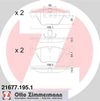 Фото КОЛОДКИ ТОРМ BMW E32/E34 MOTM20/M21/M30/M40/M43/M50/M51/M60/M70 ПЕР 00--> Zimmermann 216771951 Zimmermann