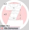 Фото КОЛОДКИ ТОРМ ДИСК ПЕР BMW E36/E46 90- Zimmermann 219251751 Zimmermann