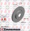 Фото Диск тормозной передний SUZUKI SX4 06- ZIMMERMANN 230.2378.20 Zimmermann 230237820 Zimmermann