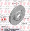 Фото Диск тормозной BS VOLVO SPORT Z Zimmermann 610370752 Zimmermann