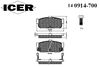 Фото Колодки тормозные дисковые задн, NISSAN: BLUEBIRD, 2.4, 91-02 Icer 140914700 Icer