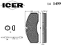 Фото Колодки тормозные ICER 141499 Icer 141499 Icer
