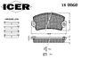 Фото Колодки тормозные переднте Dacia Solenza (B41_) Hatchback 02.2003- Icer 180060 Icer