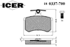 Фото Колодки тормозные дисковые зад Icer 180337-700 Icer 180337700 Icer
