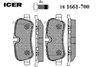 Фото Колодки тормозные дисковые зад Icer 181661-700 Icer 181661700 Icer