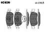 Фото Колодки тормозные Renault Fluence 10-, Megane 08-, Duster 10- ICER Icer 181915 Icer