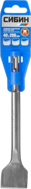 Фото СИБИН 40 x 200 мм, SDS-Plus, плоское изогнутое зубило (29244-40) Сибин 2924440 Сибин